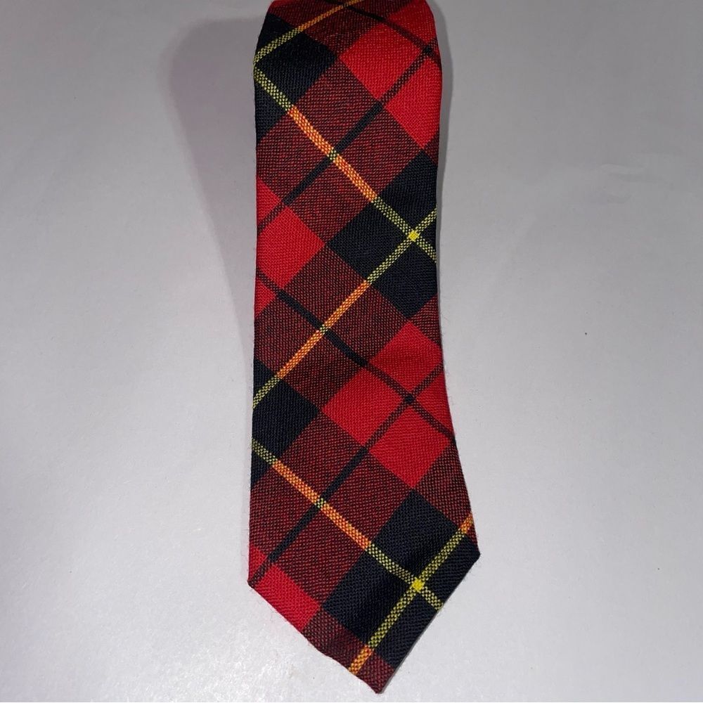 J Crew Ludlow Tartan Plaid Mens Necktie Wool Christmas Holiday Formal Event